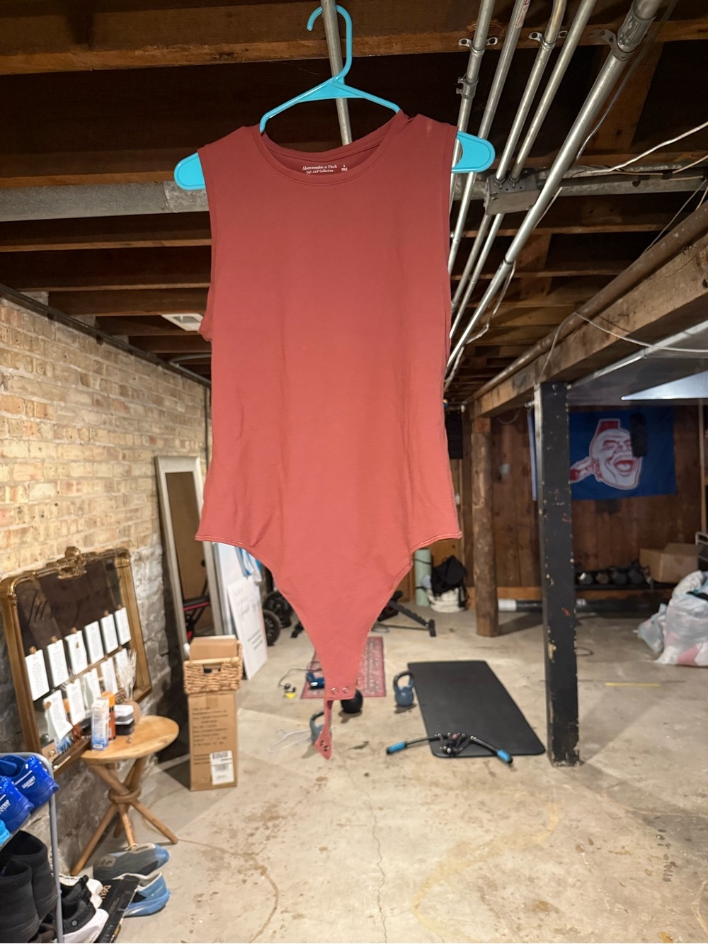 Abercrombie & Fitch Rust Red Sleeveless Bodysuit